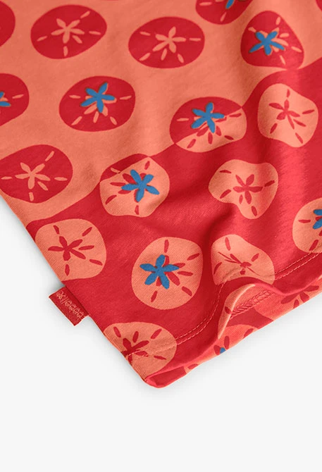Maglietta basic in maglia per neonata in colore rosso.