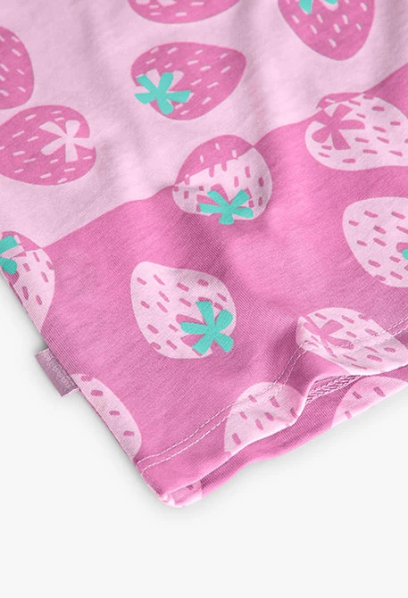 Maglietta basica in maglia per neonata in colore rosa