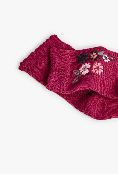 Pack de meias de malha rosa e estampadas