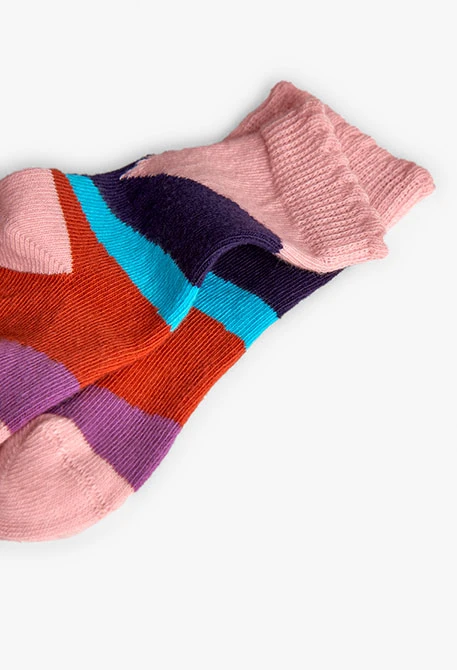 Pack de chaussettes en tricot lilas avec motifs