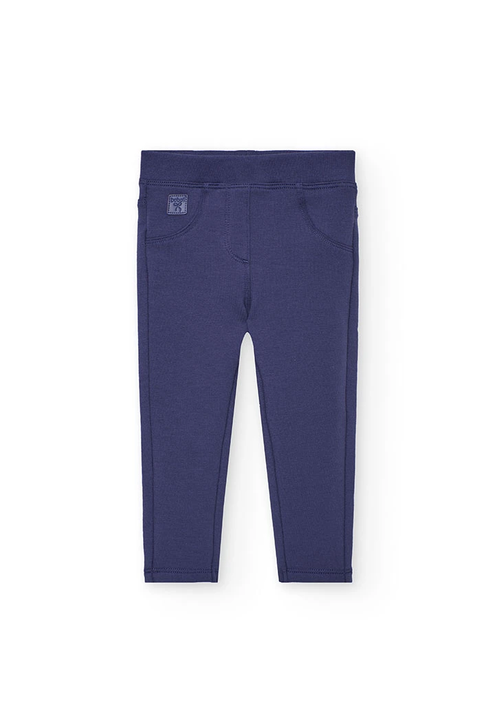 Lila Basic-Strickhose für Mädchen