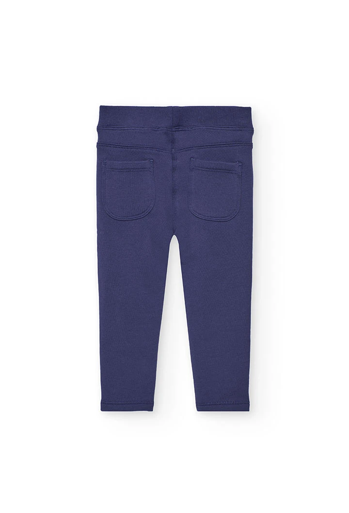 Lila Basic-Strickhose für Mädchen