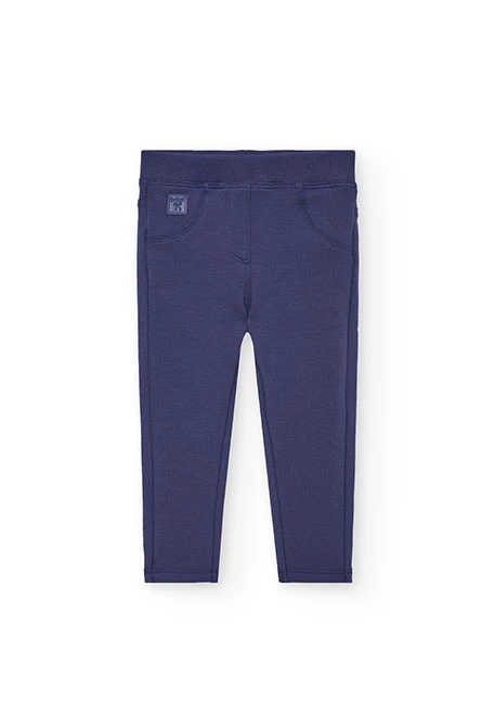 Pantalons nena bàsics de punt lila