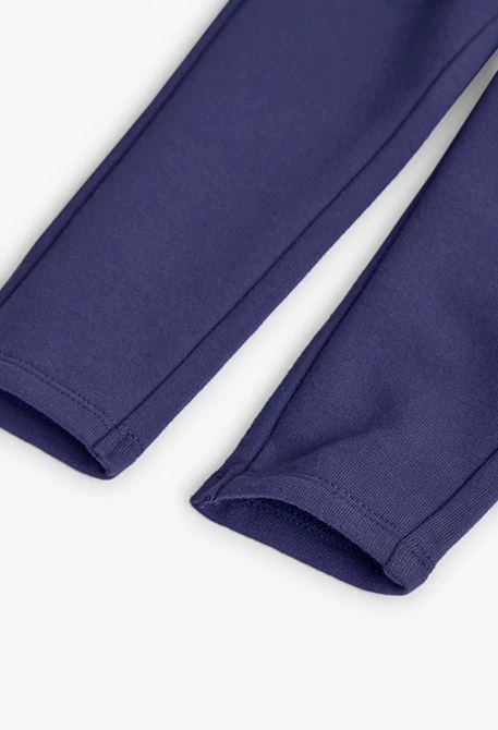 Basic lilac knit girl´s trousers