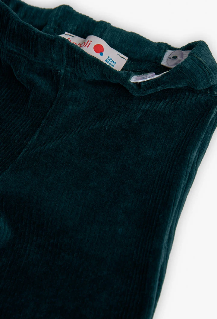 Pantalón niña de pana verde