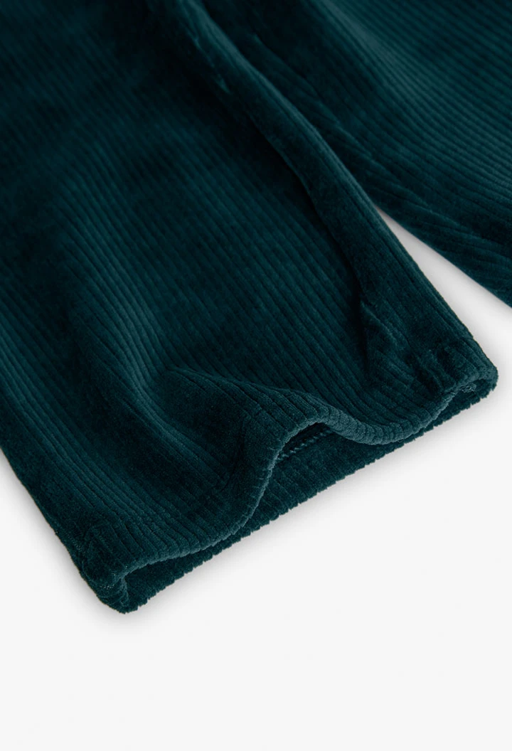 Pantalón niña de pana verde