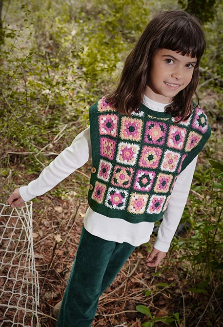 Pantalón niña de pana verde