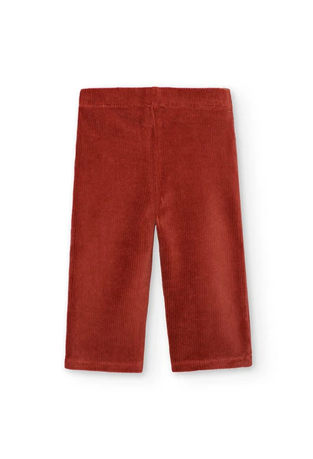 Pantalón niña de pana naranja