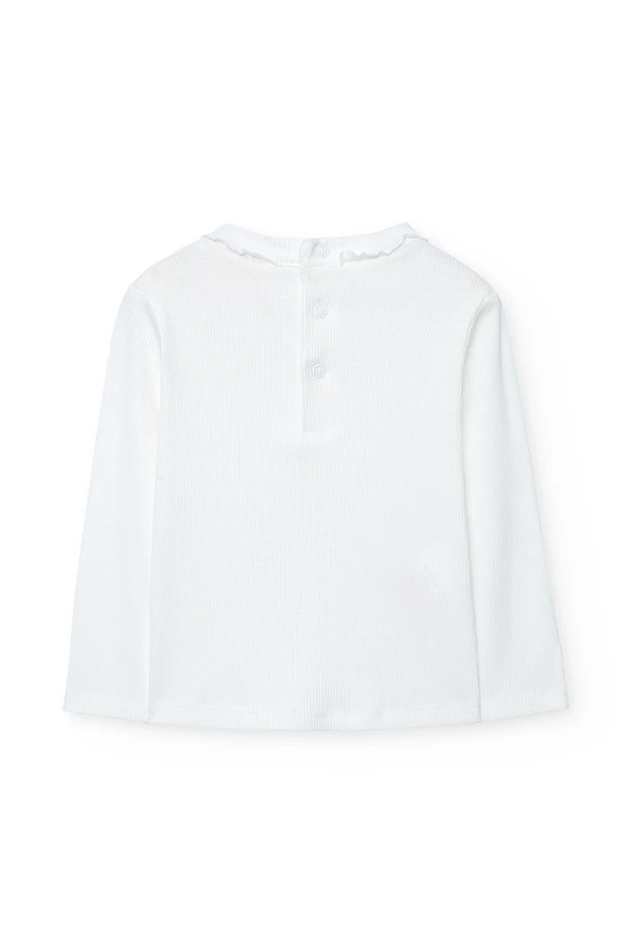 Mädchen T-Shirt aus weißer Baumwolle