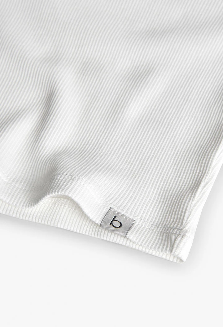 Mädchen T-Shirt aus weißer Baumwolle
