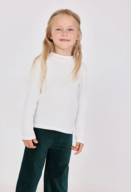Camiseta niña algodón blanco