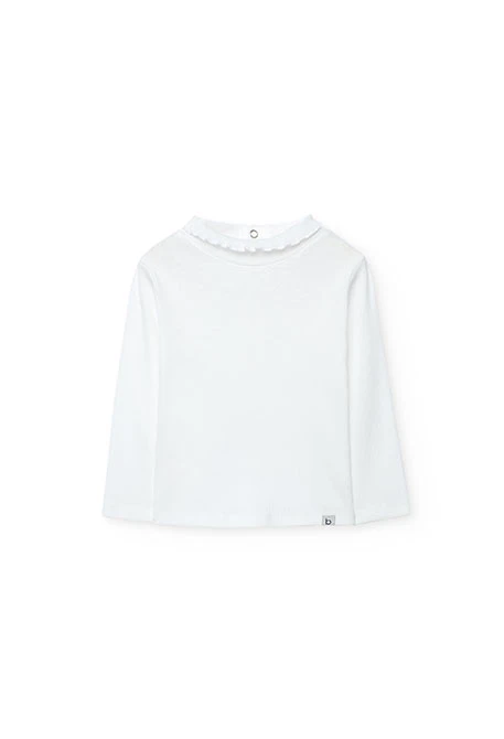 Camiseta niña algodón blanco