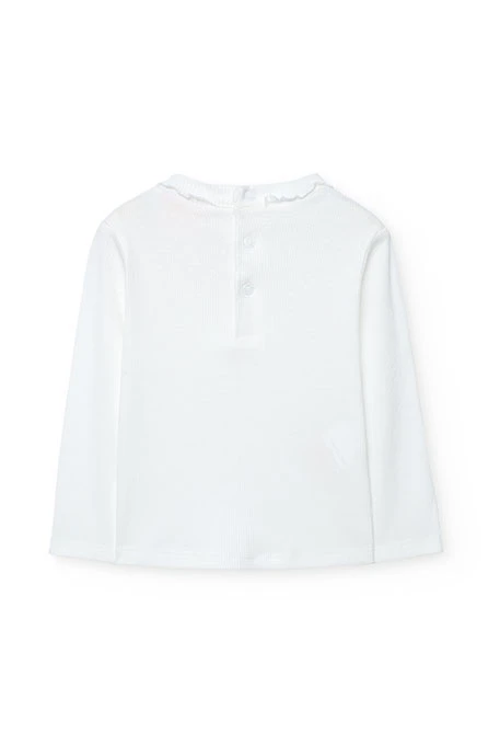 Camiseta niña algodón blanco