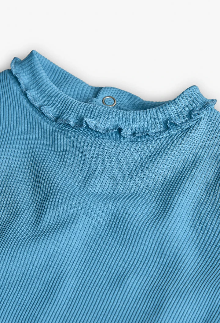Camiseta niña algodón verde agua