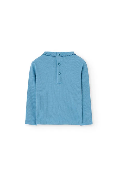 Camiseta niña algodón verde agua