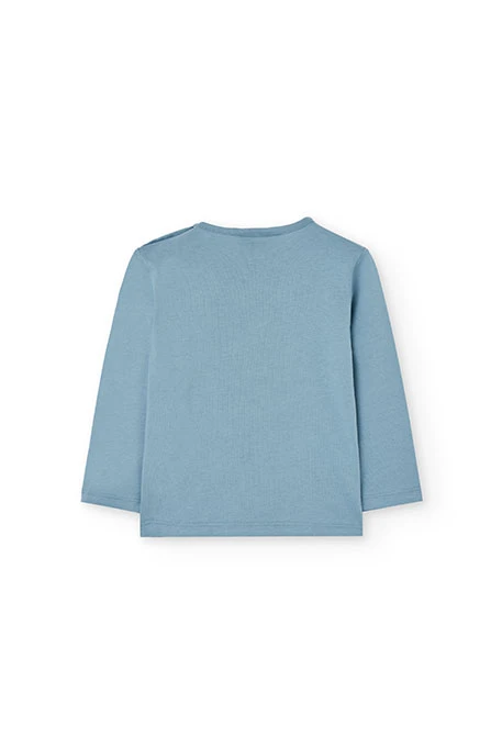 Camiseta niña de algodón verde agua