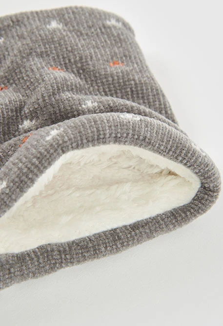 Collo neonato grigio vigoré stampato a pois