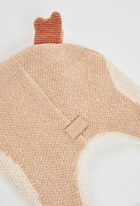 Bonnet marron avec motif cerf bébé