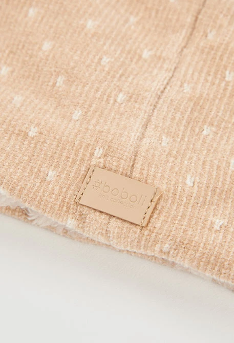 Tour de cou bébé marron imprimé à pois