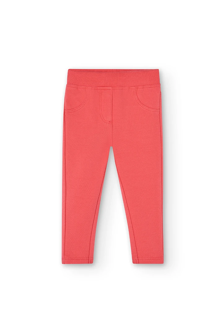 Fleece trousers basic for baby girl -BCI