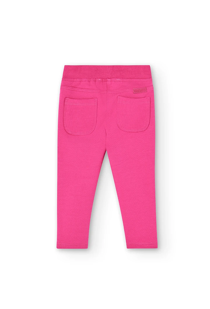 Pantalon en molleton basic pour bébé fille -BCI