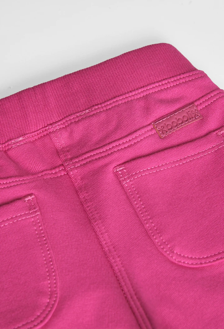 Fleece trousers basic for baby girl -BCI