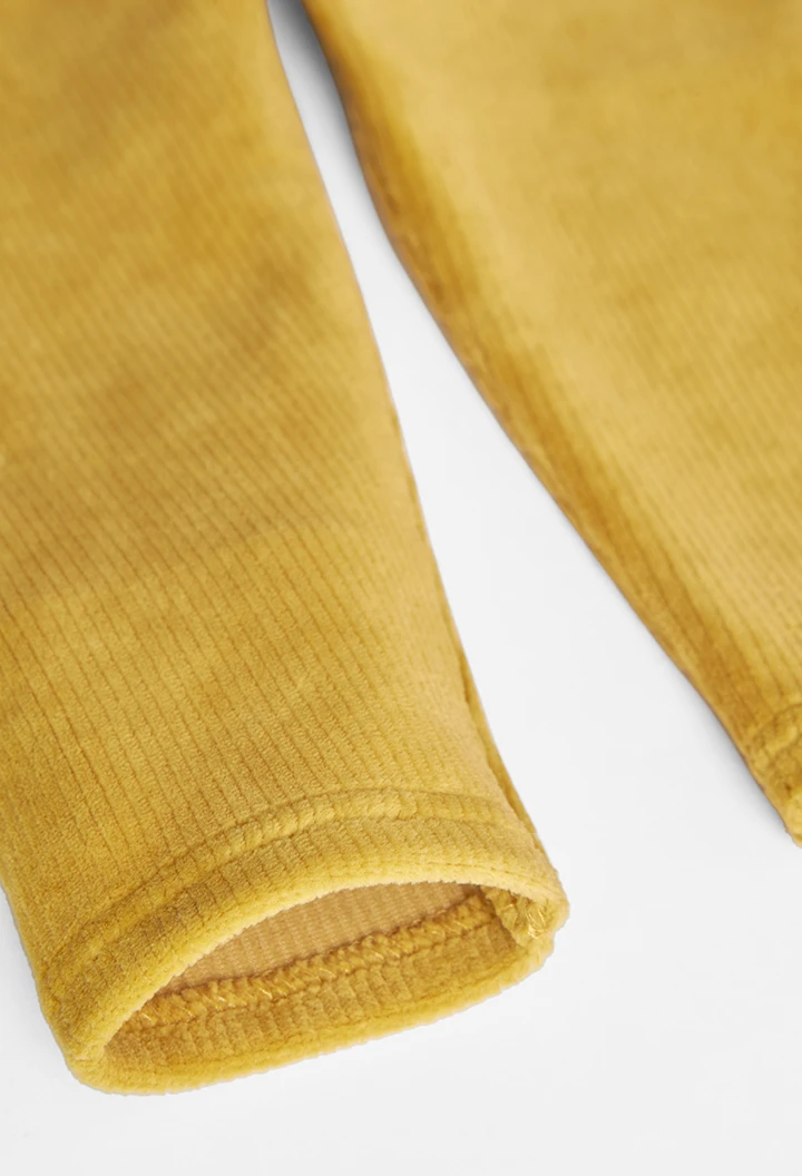 Stretch corduroy leggings for baby -BCI