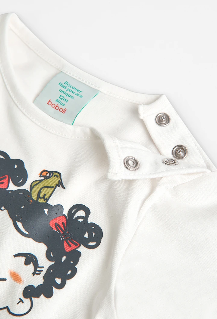 Camiseta punto de bebé niña "animales" -BCI