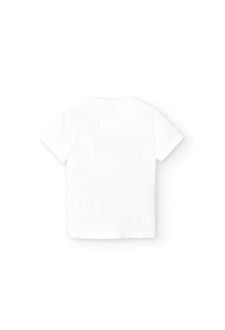 Baby girl's basic knit t-shirt in white