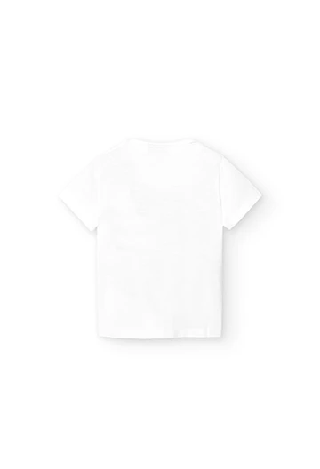 Baby girl\'s basic knit t-shirt in white