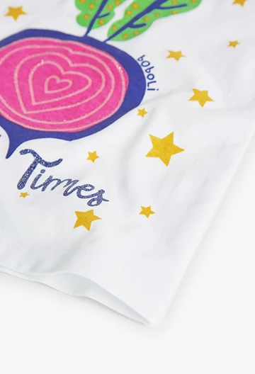 Maglietta in jersey basic da neonata bianca