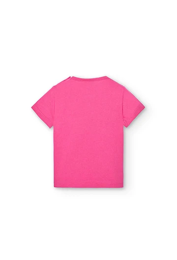 Baby girl's basic knit t-shirt in pink