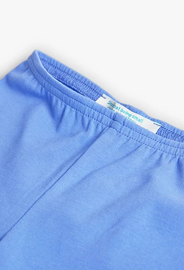 Leggings in jersey corsaro da neonata blu