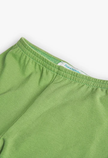 Leggings in jersey corsaro da neonata verdi
