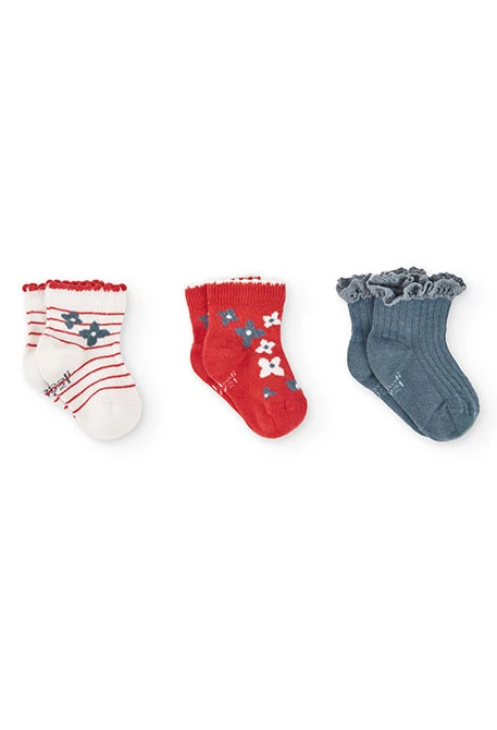Pack di calzini da neonata rossi