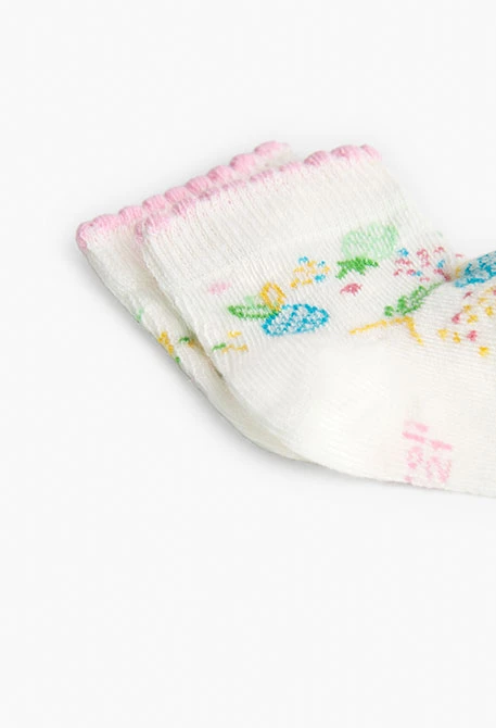 Pack de meias de bebé menina rosa