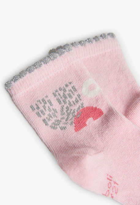 Pack de meias para bebé menina em rosa
