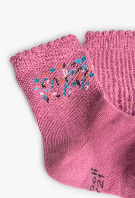 Pack of printed socks for baby girl in various colours