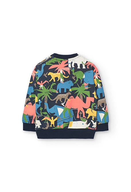 Sweatshirt aus Frottee für Jungen mit Tierdruck.