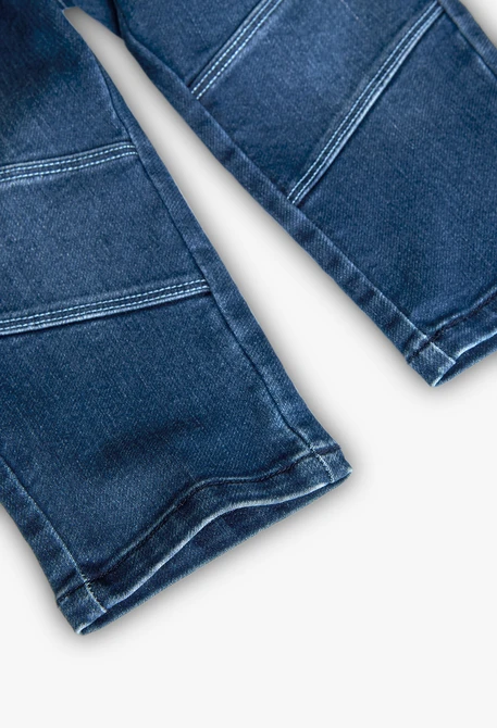 Strick-Denimhose für Babyjungen in Blau