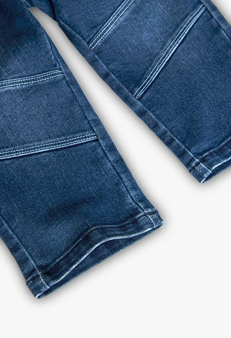 Strick-Denimhose für Babyjungen in Blau