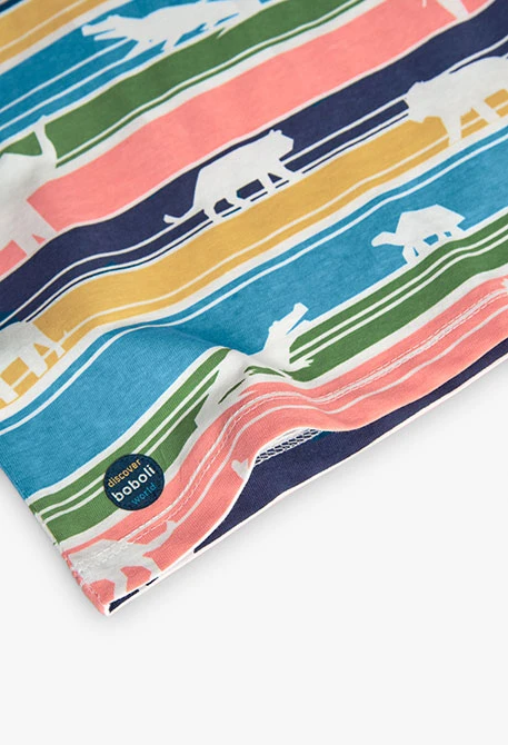 T-shirt en maille pour bébé garçon avec imprimé à rayures