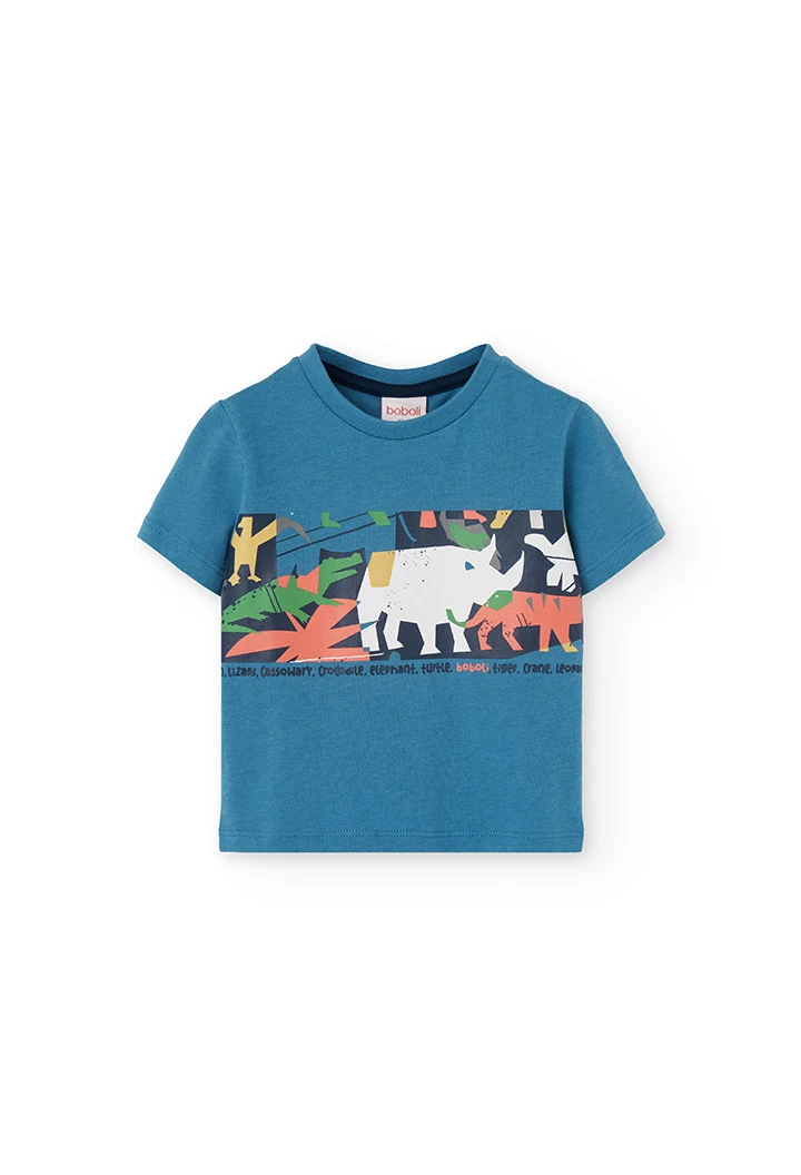 Maglietta a maglia per neonato in blu