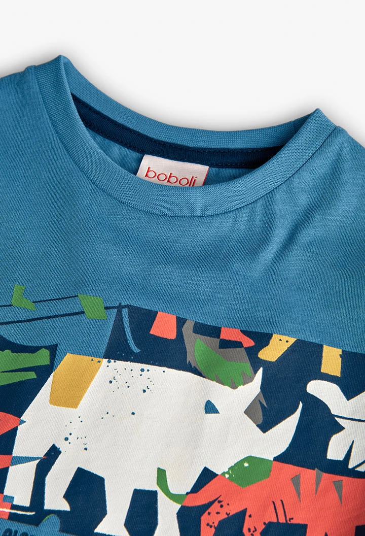 Maglietta a maglia per neonato in blu