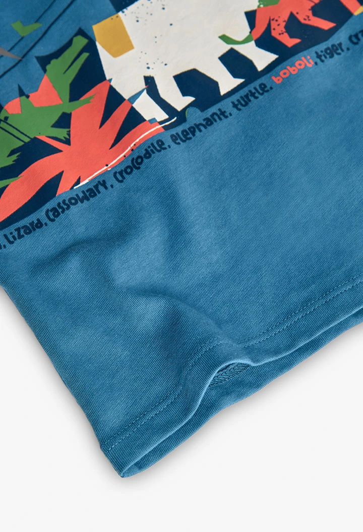 Camisola de malha para bebé menino em azul