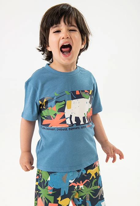 Maglietta a maglia per neonato in blu