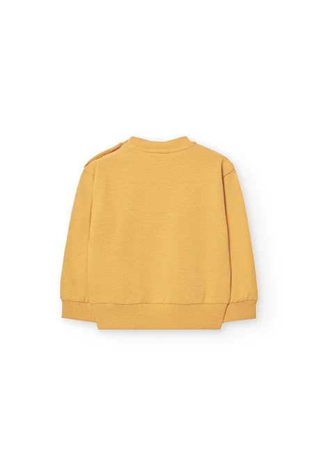Conjunto de sudadera y pantalón de punto para bebé niño en color amarillo
