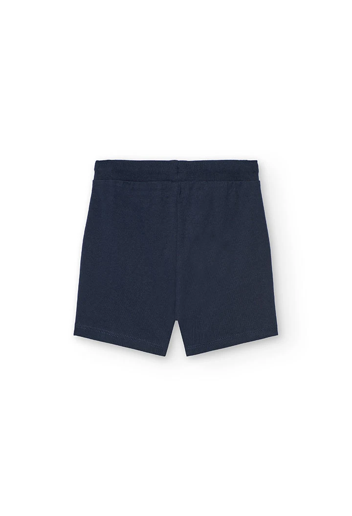 Baby-Set aus weißem T-Shirt und Strickshorts für Jungen