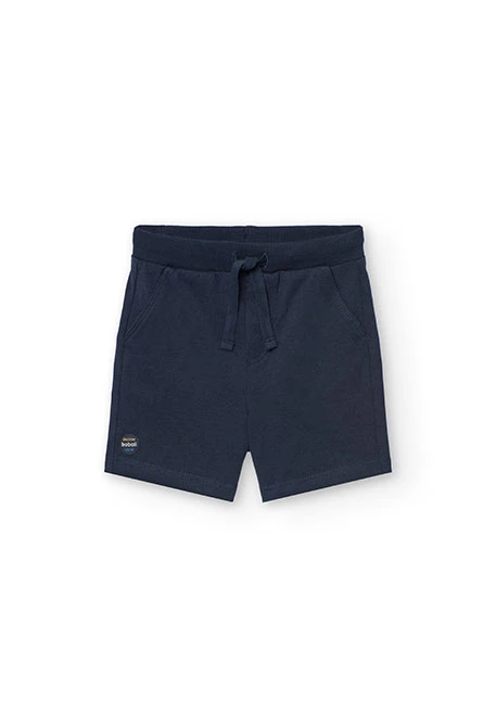 Conjunto de camiseta y shorts de punto para bebé niño en color blanco