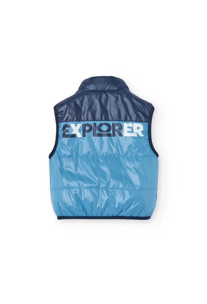 Gilet reversibile per bambino in colore blu navy